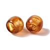 Opaque Two-tone Acrylic European Beads OACR-G015-09-3