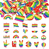 Rainbow Style Alloy Enamel Pendants FIND-CJC0004-43G-1