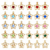 50Pcs 10 Colors Rhinestone Pendants IFIN-TA0001-53-1