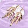 Zinc Alloy Oval Chandelier Earrings EJEW-Z107-03G-01-2