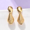 Teardrop 304 Stainless Steel Dangle Stud Earrings EJEW-C142-12G-2