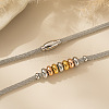304 Stainless Steel Rondelle Graduated Beaded Necklaces FS-WG89CD2-02-2