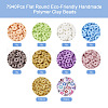 Beadthoven 7790Pcs Flat Round Handmade Polymer Clay Beads CLAY-BT0001-01-4