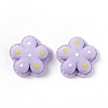 Flower Opaque Resin Cabochons RESI-G041-D03-2