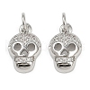 Brass Micro Pave Clear Cubic Zirconia Pendants KK-L231-08P-1
