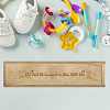 Rectangle Wooden Pregnancy Test Keepsake Box with Slide Cover CON-WH0102-005-4