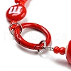 Hand Painted Acrylic with Enamel Beads MACR-K354-12-5