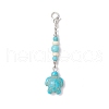 Synthetic Turquoise Starfish Turtle Pendant Decorations HJEW-JM03375-4