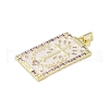 Real 18K Gold Plated Brass Micro Pave Cubic Zirconia Pendants KK-A209-02G-2