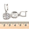 925 Sterling Silver Micro Pave Cubic Zirconia Dangle Hoop Earrings EJEW-F371-01A-01-5