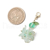 Flower Synthetic Moonstone & Glass Pendant Decorations HJEW-TA00337-03-3