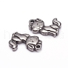 304 Stainless Steel Kitten Pendants STAS-G220-08AS-2