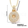 Elegant Brass Micro Pave Clear Cubic Zirconia 3D Initial Necklaces DV4415-13-1