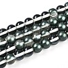 Baking Painted Transparent Glass Beads Strands DGLA-N011-8mm-07-1