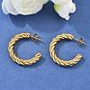 304 Stainless Steel Half Hoop Earrings EJEW-F257-10G-5