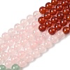Chakra Natural Yellow Jade & Crystal Quartz & Green Aventurine & Rose Quartz & Carnelian & Sodalite & Amethyst Beads Strands G-NH0002-E03-6mm-3