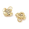 Rack Plating Brass Micro Pave Clear Cubic Zirconia Charms KK-Z064-17G-2