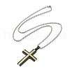 201 Stainless Steel Pendant Necklaces NJEW-C034-39D-M-4