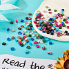 180Pcs 9 Colors 2-Hole Drawbench Glass Seed Beads SEED-TA0001-06-13