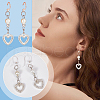   64Pcs 4 Colors Transparent Resin Earring Hooks RESI-PH0001-84-3