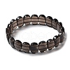 Natural Smoky Quartz Beaded Stretch Bracelet G-E010-01-07-1