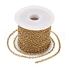 PVD Vacuum Plating 304 Stainless Steel Textured Cable Chains CHS-TA0001-05G-1