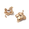 Brass Micro Pave Cubic Zirconia Connector Charms KK-Z103-10KCG-02-2