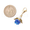 Flower Angel Glass & Acrylic Pendant Decorations HJEW-MZ00242-5