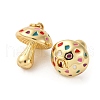 Brass Enamel Pendants KK-Q098-15G-B-2