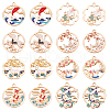 SUNNYCLUE 32Pcs 8 Style Rack Plating Alloy Enamel Pendants ENAM-SC0002-77-1