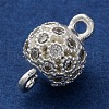 Brass Micro Pave Clear Cubic Zirconia Connector Charms KK-A230-06B-S-2