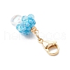 Teardrop Jellyfish Glass Seed & Glass Pendant Decorations HJEW-MZ00237-6