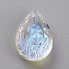 Embossed Glass Rhinestone Pendants GLAA-J101-05B-001SI-3
