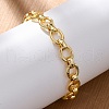 Brass Oval Link Chain Bracelets for Women Men BJEW-K273-06G-2