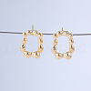 Simple Rectangle Brass Stud Earrings TV5260-2
