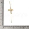 Brass Crystal Rhinestone Ear Wrap Crawler Hook Earrings for Women EJEW-C097-02G-04-3