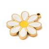 Ion Plating(IP) 304 Stainless Steel Enamel Pendants X-STAS-Q301-08G-2