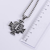 Creative Men's Saint Benedict Exorcism Stainless Steel Pendant Necklaces EZ1780-2