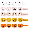 ARRICRAFT 20Pcs 5 Colors Pumpkin Jack-O'-Lantern Halloween Food Grade Eco-Friendly Silicone Beads SIL-AR0001-10-1