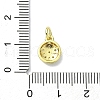 Brass Micro Pave Clear Cubic Zirconia Charms KK-H475-59G-13-3