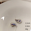 Teardrop Alloy Stud Earrings WG64463-16-1