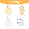 SUPERFINDINGS 100Pcs 2 Colors Brass Charms KK-FH0007-29B-2