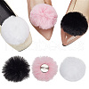  6Pcs 3 Colors Polyester Plush Pompom Ball Brooch JEWB-NB0001-24B-1