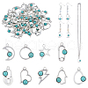   54Pcs 9 Style Alloy Resin Pendants FIND-PH0006-15-1