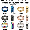 SUNNYCLUE 12Pcs 6 Colors 304 Stainless Steel Grooved Finger Ring Settings RJEW-SC0001-01C-2