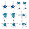   10Pcs 5 Styles Zinc Alloy Enamel Pendants FIND-PH0022-12-1