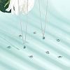 Unicraftale Trendy Original Color 304 Stainless Steel Grade A Rhinestone Flat Round Charm Pendants RB-UN0001-01-3