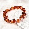 Natural Carnelian Beads Stretch Bracelets for Men Women BJEW-C105-01B-3