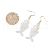 Fishbone Glass Seed Beads Dangle Earrings EJEW-MZ00439-5