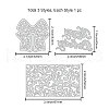 GLOBLELAND 3Pcs 3 Style Carbon Steel Cutting Dies Stencils DIY-DM0003-31-2